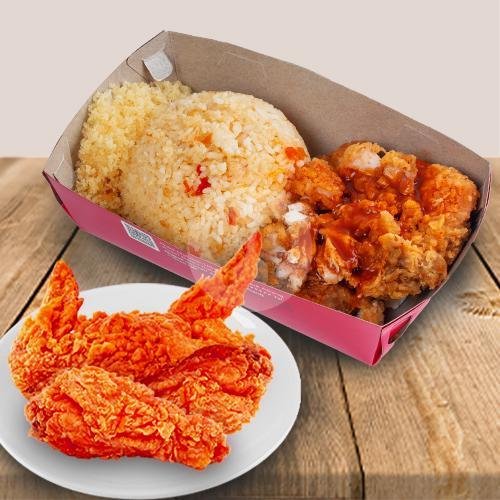 Paket Hemat Nasi Ayam Geprek + Ala Carte Spicy Wings menu Ayam Bang Dava, Nasi Geprek & Popcorn, Jatinangor