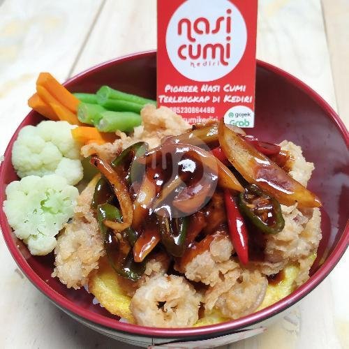 fire chicken saus keju menu Nasi Cumi Kediri, Gurah