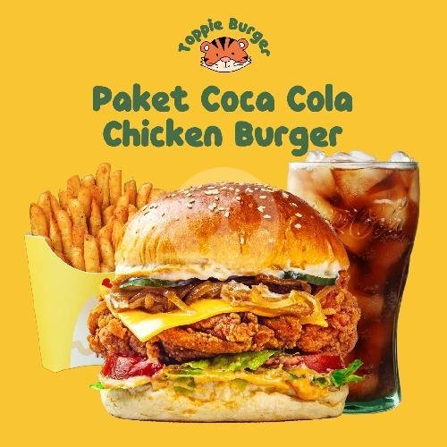 Paket Lemon Tea Classic Cheese Burger menu Toppie Burger, Sukajadi
