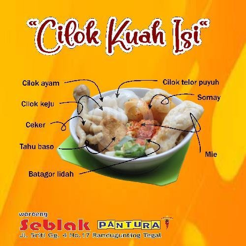 Cilok Kuah Isi menu Waroeng Seblak Pantura