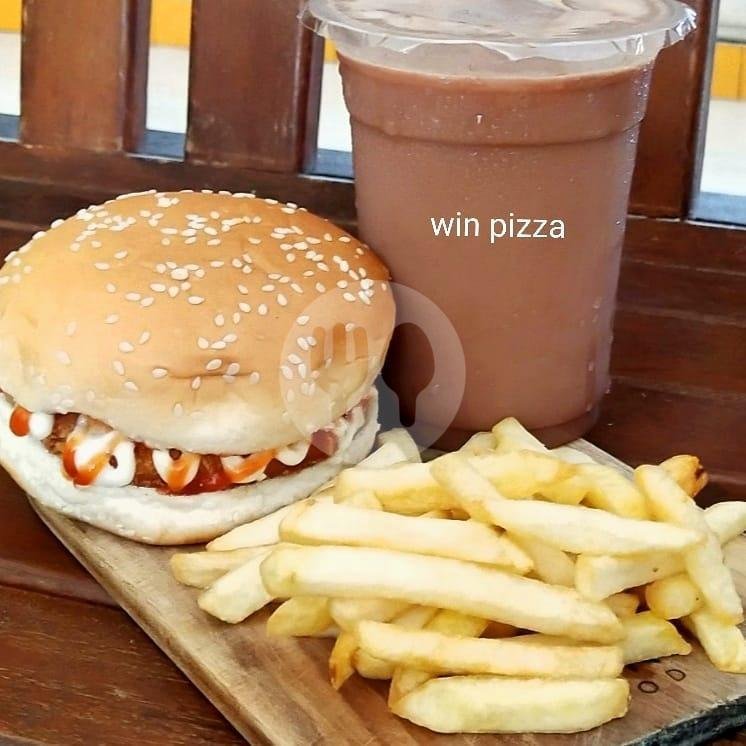 2 Milk Shake + 2 Chicken Steak + Personal Pizza menu Win Pizza, Sendang Mulyo