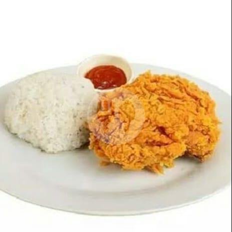 Ayam Geprek Sambal Kencur+Nasi menu Ayam Geprek Maryana, Baladewa