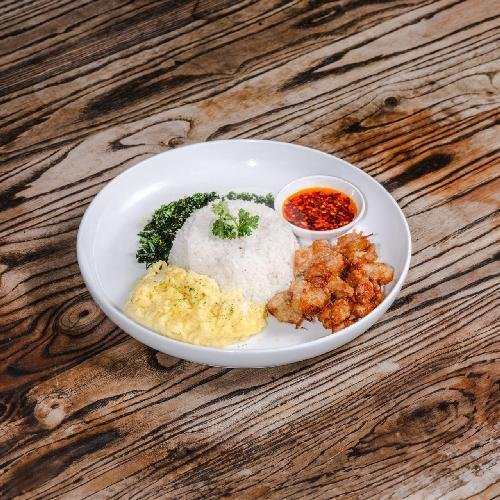 Crispy Chicken Chilli Oil menu Railway Coffee, Setiabudhi