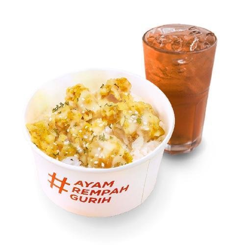 Chicken Pop Cheese Sauce + Free Ice Tea Large menu Chicken Troops, Penanggungan