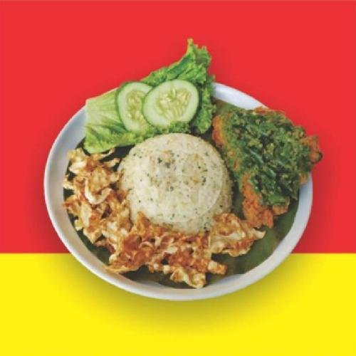 Nasi Ayam Geprek + Kobis Goreng + Free Teh menu Ayam Geprek Sambel Ijo, Ngaglik