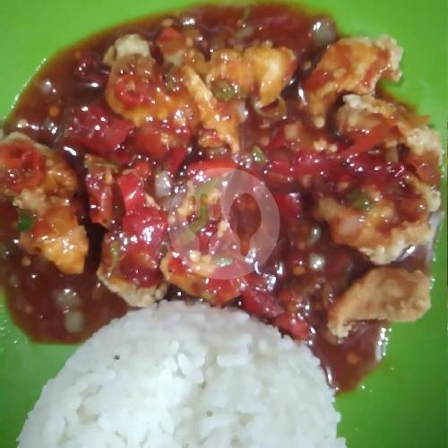 Ayam Cabe Garam+nasi menu Kedai Chacha Jatinangor