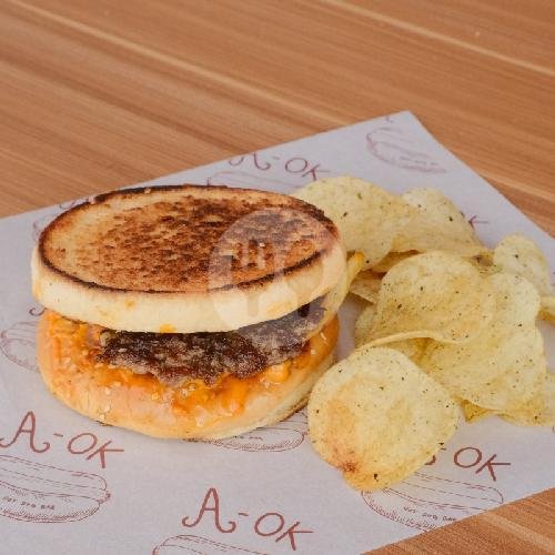 Grilled Cheese Burger menu A OK Hot Dog Bar, Jl. Petogogan II