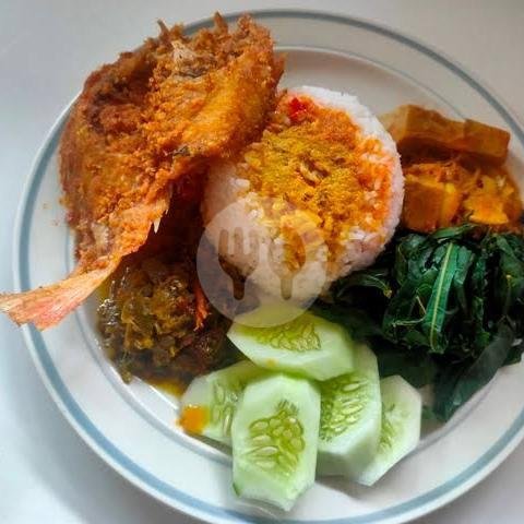 Nasi + Ikan Mujair menu RM. Padang Saloka, Cendrawasih