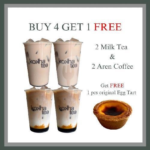 2 Original + 1 Aren Coffee menu King Egg Tart Roti Bakery, Kartini 2