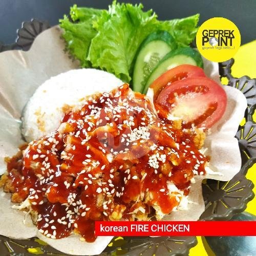 Korean FIRE CHICKEN menu Geprek Point, Timoho