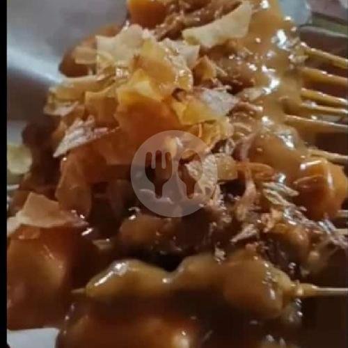 Sate Campur 4 (daging, Jantung, Lidah) 10 Tusuk+Kupat menu Sate Padang Haji Sutan, Amir Mahmud
