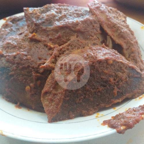 Lauk Rendang Limpo + Sayur menu Masakan Padang Minang Raya, Sekarpuro