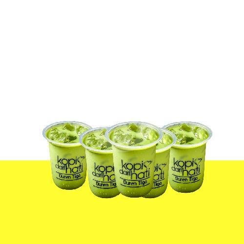 Promo 5 Thai Tea Medium menu Kopi Dari Hati, Duren Tiga