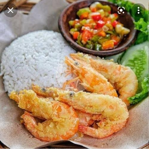 Nasi Kulit Krispi menu Warung Lalapan SMS, Merjosari