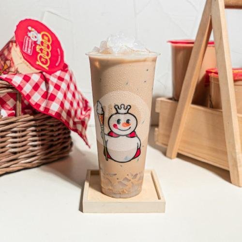 Red Bean Milk Tea menu Mixue, Telaga Bodas