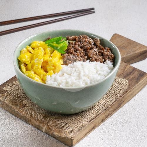Mix Soboro Don menu Mangkok Nasi, Dago