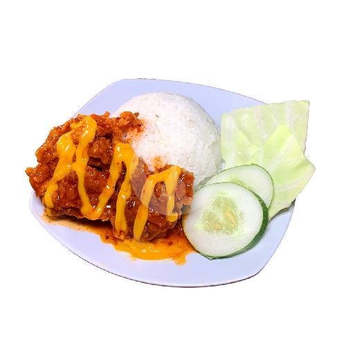 Geprek Sambal Bawang menu PREKSU (Ayam Geprek & Susu), Warungboto UAD