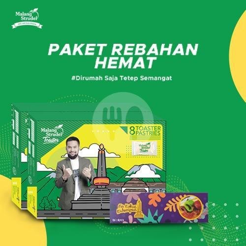 2 Virgo Keripik Apel 250 gr dan 1 Strudel Cheese menu Malang Strudel Oleh-Oleh Malang, Semeru