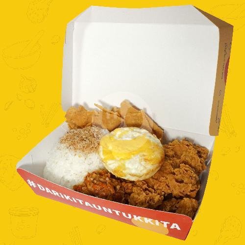 NK 4 (NASI KULIT + AYAM CRISPY + UDANG) menu Nasi Kulit Kita, Citraland