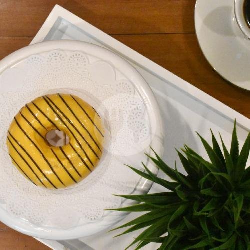 Donat Kentang Topping GreenTea menu Lagady Donuts, Gayungsari