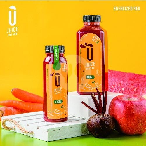 Energized Red (Pure 500 ml) menu Juice For You, Sawunggaling