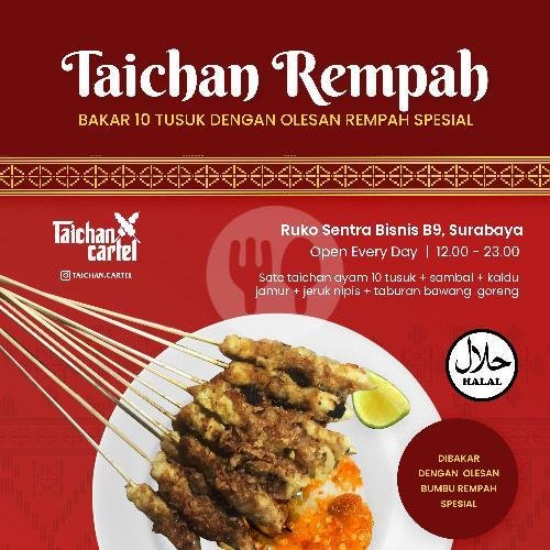 Taichan Bumbu Kacang menu Sate Taichan Cartel
