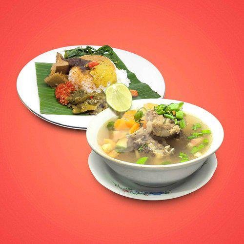 Nasi Sop Daging menu Rumah Makan Padang Piala 1, Kebon Jeruk