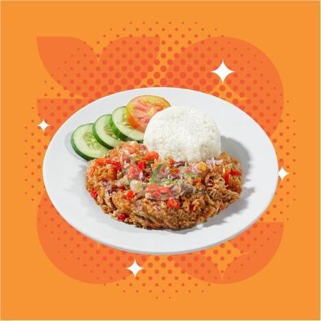 Nasi + Paha Bawah Geprek menu Ayam Geprek Hara Chicken Condongcatur, Depok
