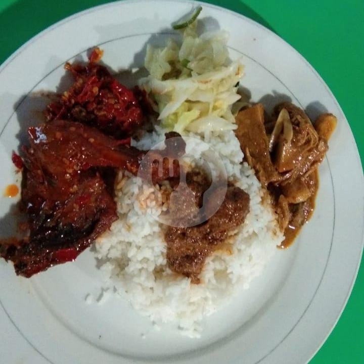 Nasi + Paru menu Nasi Padang Mande Kanduang, Haur Pancuh