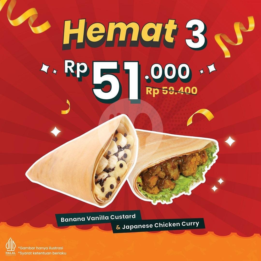 Takeaway Bag menu Dcrepes, BG Junction