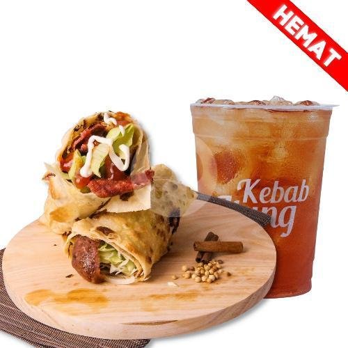 Big Chicken Kebab + Iced Tea menu Kebab Atung, Pancoran Barat