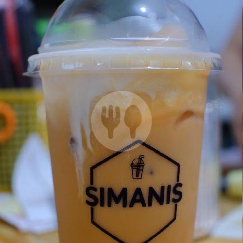 Ice Thai Green Milk Tea (l) menu Seblak Teh Isum, Sewon