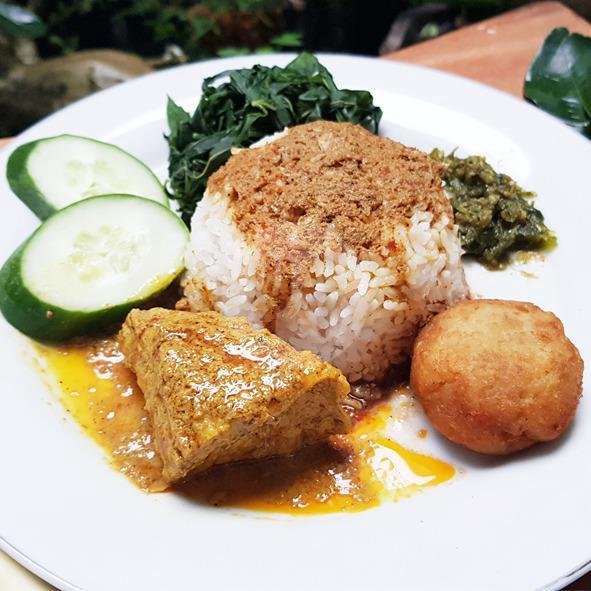 Paket Padang 11 menu Padang Vegan Damai, Foodcourt Mall Malioboro