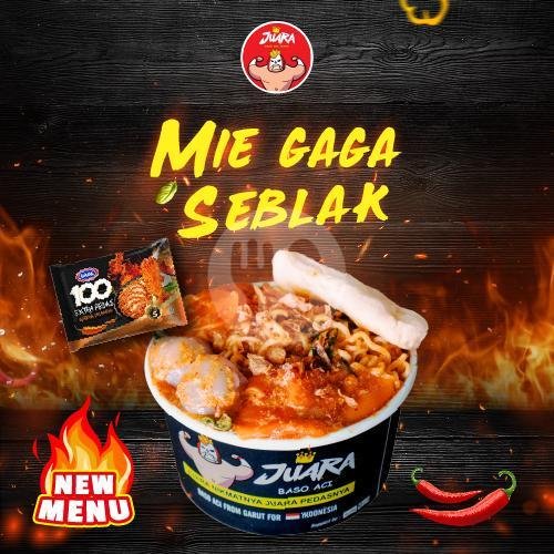 Mie Gaga Nyemek menu Baso Aci Juara, Kalikepiting