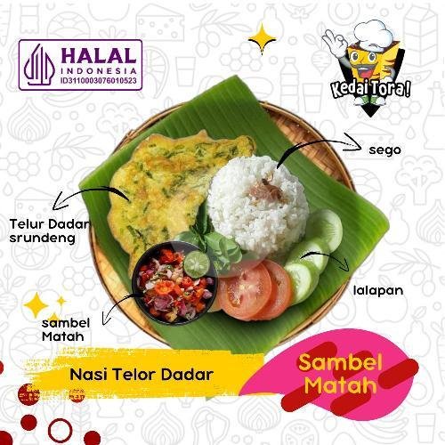 Telur Dadar Doank menu Nasi Balap & Ayam Laos Kedai Tora, Gulon