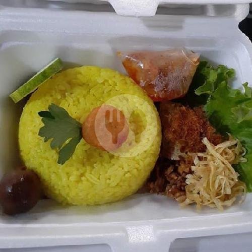 Nasi Langgi Telur Ayam Sterofoam menu Nasi Kuning Berkah Selera, Danukusuman