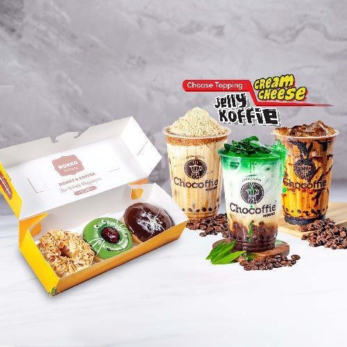 Donat Isi 12 Pcs menu Chocoffie Kopi & Donut, Java Supermall