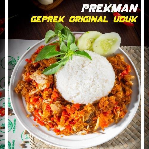 Geprek Keju Parut Nasi Uduk menu Prekman Ayam Geprek, Tanjung Priok
