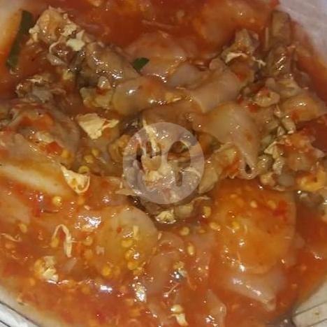 Kerupuk Babangi + Cilok Kecil + Tulang menu Seblak Kedai Hotz Zelethot, Cibeureum