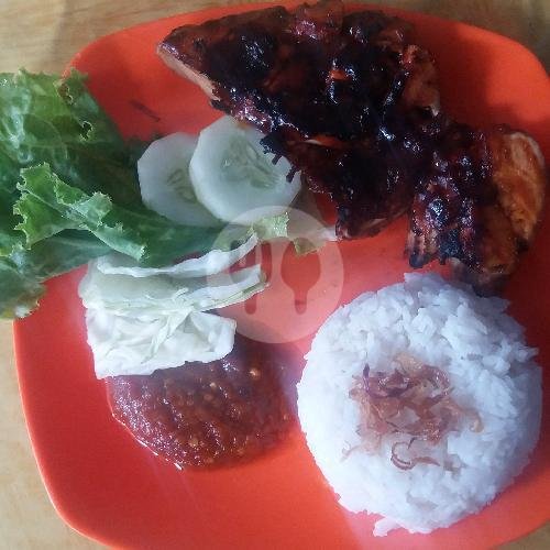 Nasi + Ayam Bakar Paha Sambal Teri Ijo menu Ayam Bakar & Ikan Bakar Warung Mega Jaya, Setia Kawan