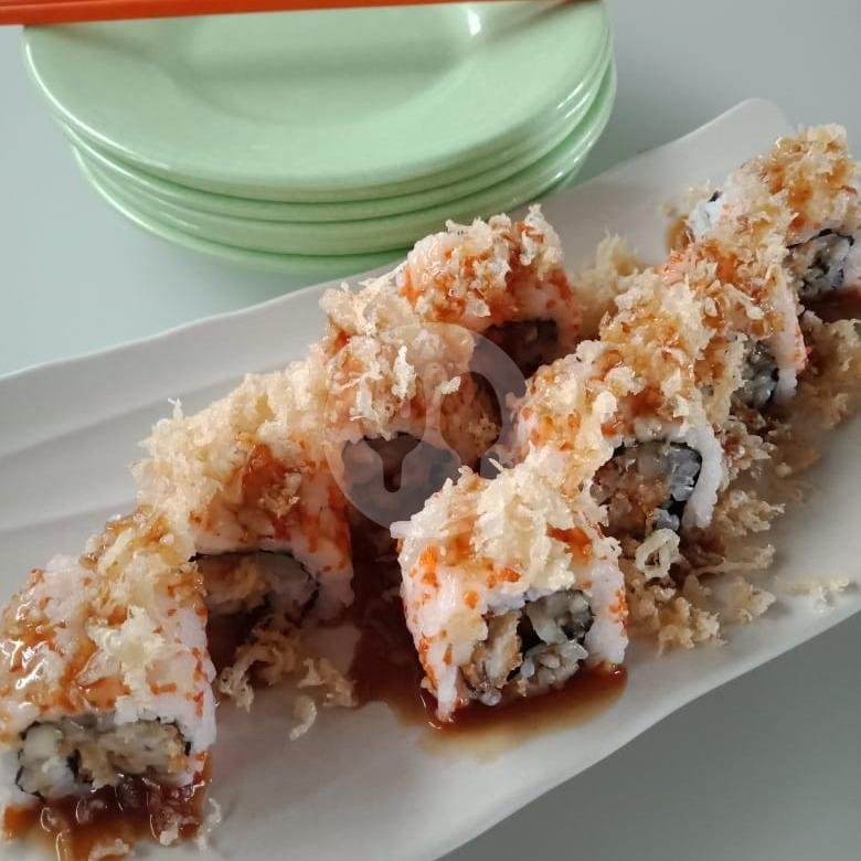 Ganbate Roll menu New Wasabi Ramen Sushi Donburi, Ngagel Madya