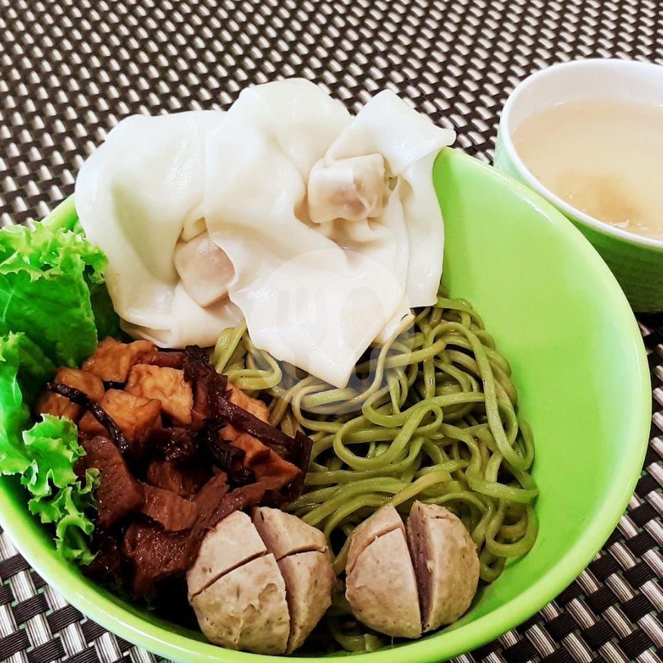 Nasi Bebek Sambal Ijo menu Resto Vegetarian Mie Panjang Umur, Blimbing