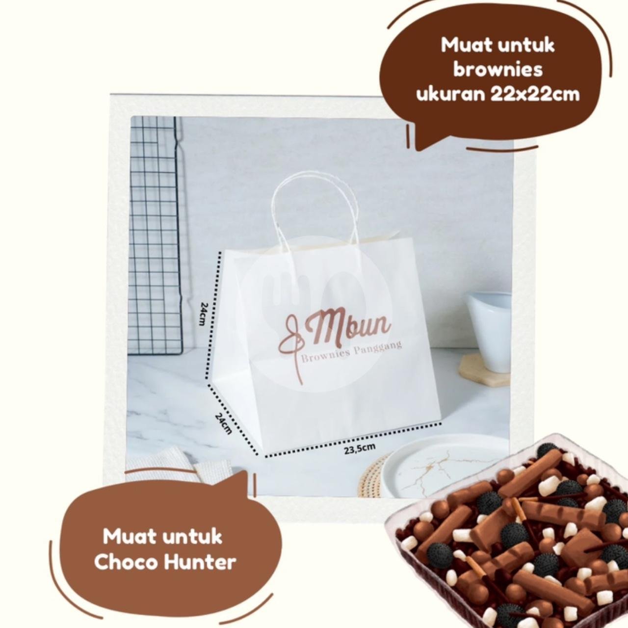 Paper Bag - 1 L menu Mbun Brownies Panggang, Palmerah Barat