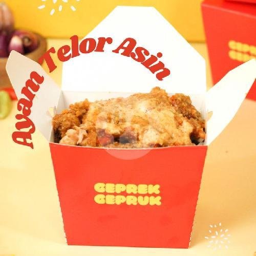 Ayam Telur Asin menu Geprek Gepruk, Pesanggrahan