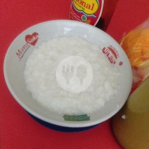 Emping menu Bubur Ayam Slamet, Pulomas
