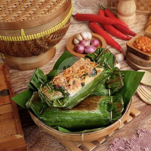 Nasi Bakar Paru Sambal Ijo menu Nasi Bakar Kedai Sriti, Sawojajar