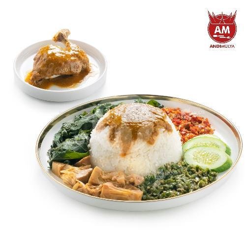 Nasi Kepala Kakap Komplit menu Nasi Padang Andi Mulya, Antapani