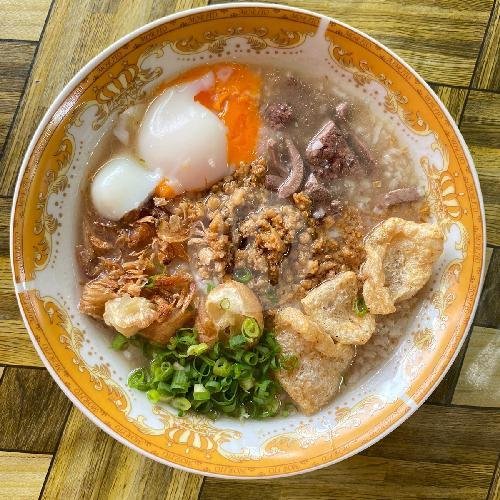 Bubur B2 Iris + Telor Ayam Kampung menu BUBUR AKHIONG 88, Jl Tanjung Duren Dalam VI 15A