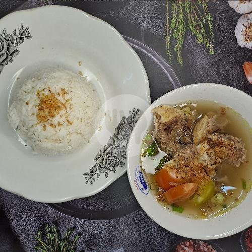 Nasi Soto Ayam + Es Teh Manis menu Nasi Bebek Khas Madura Cak Usman, Perjuangan
