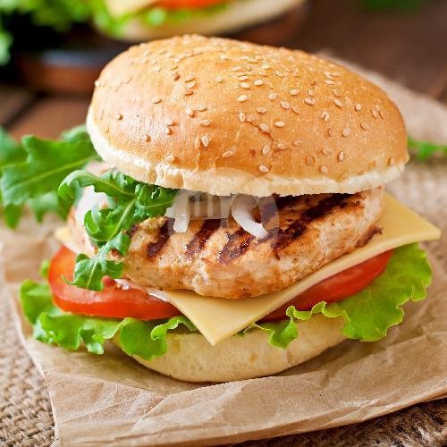 Double Chicken Burger menu Corner Kebab Lapangan Tembak